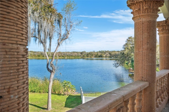 view of water feature