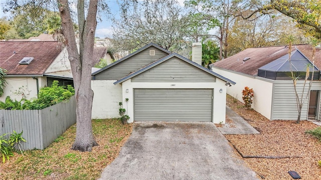 view of front facade featuring a garage