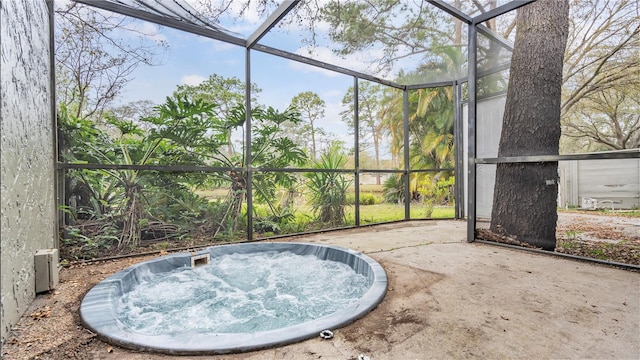 view of sunroom