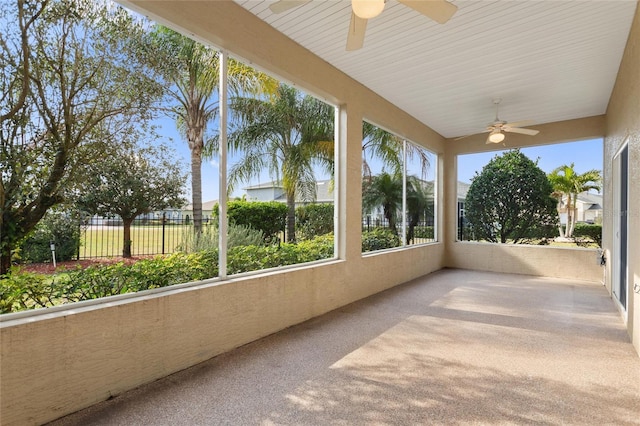 view of patio / terrace with ceiling fan