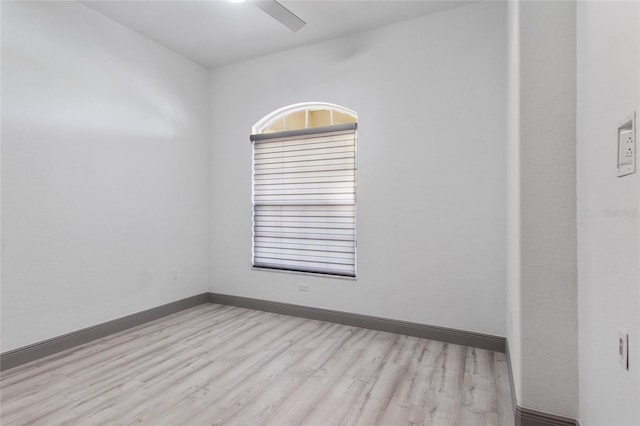 empty room featuring light hardwood / wood-style floors