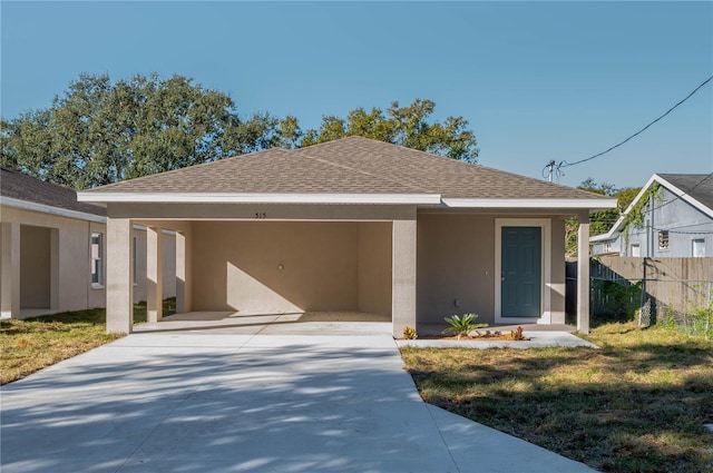 view of front of home