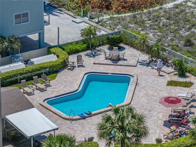 view of pool with a patio