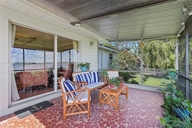 view of sunroom