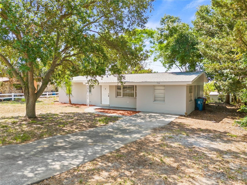 view of ranch-style home