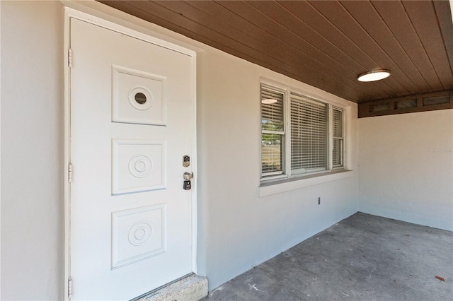 view of doorway to property