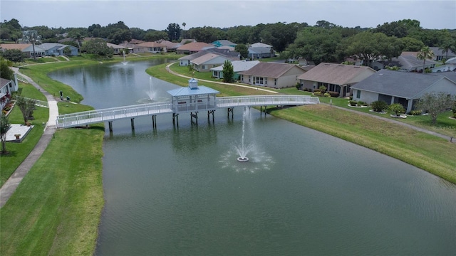 exterior space featuring a water view