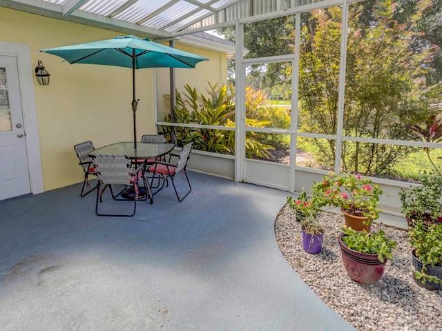 view of sunroom