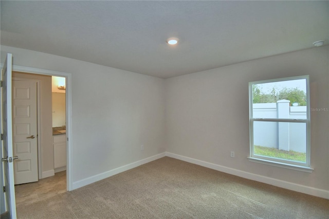 view of carpeted empty room