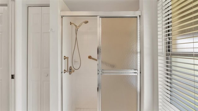 bathroom with an enclosed shower