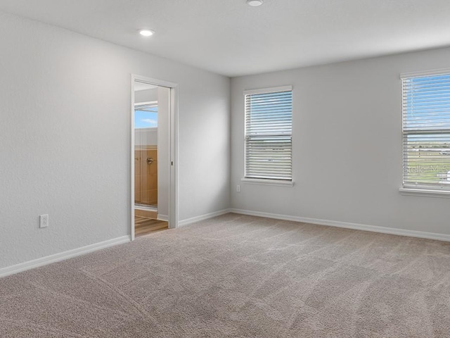 unfurnished room with carpet flooring