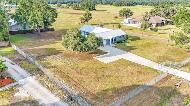 bird's eye view featuring a rural view