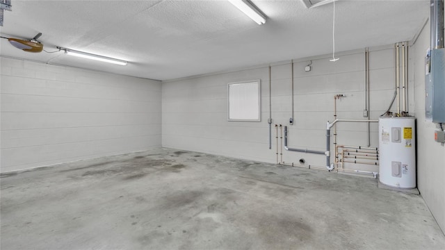 garage with water heater