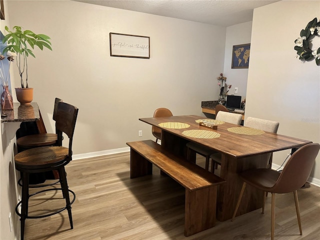 dining room with light hardwood / wood-style floors