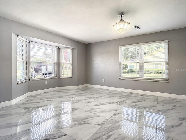 view of spare room