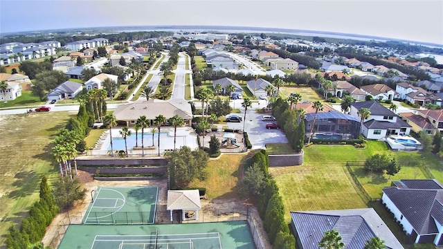 bird's eye view with a residential view