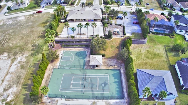 aerial view with a residential view