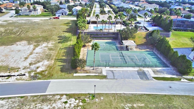 bird's eye view with a residential view