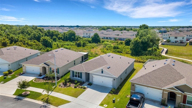 aerial view featuring a residential view