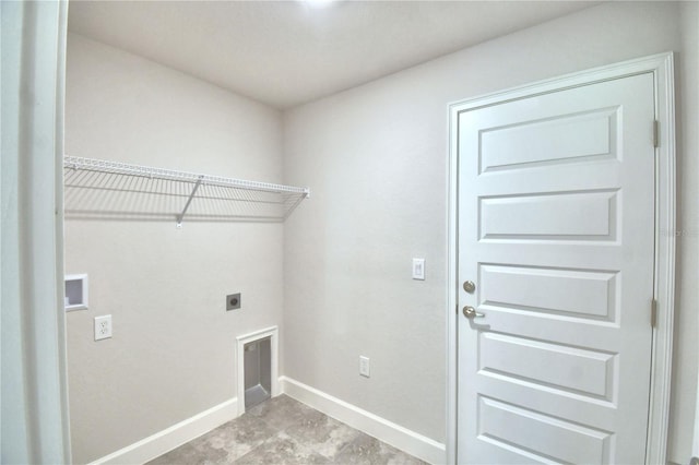 laundry area featuring electric dryer hookup