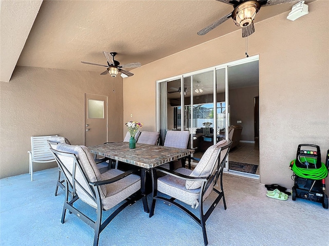 view of patio / terrace with ceiling fan