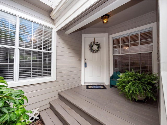 view of doorway to property