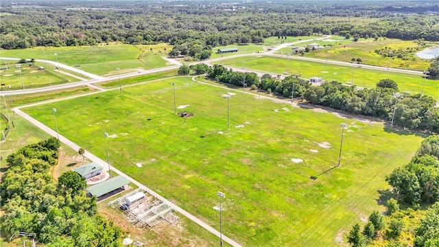 aerial view with a rural view