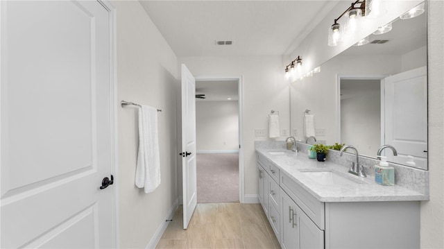 bathroom with vanity