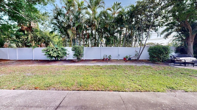 view of yard featuring a patio area