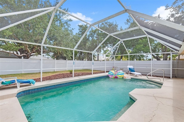 23338 Duchess Ave, Port Charlotte, FL 33954 - view of pool with a fenced backyard, a patio area, and a lanai