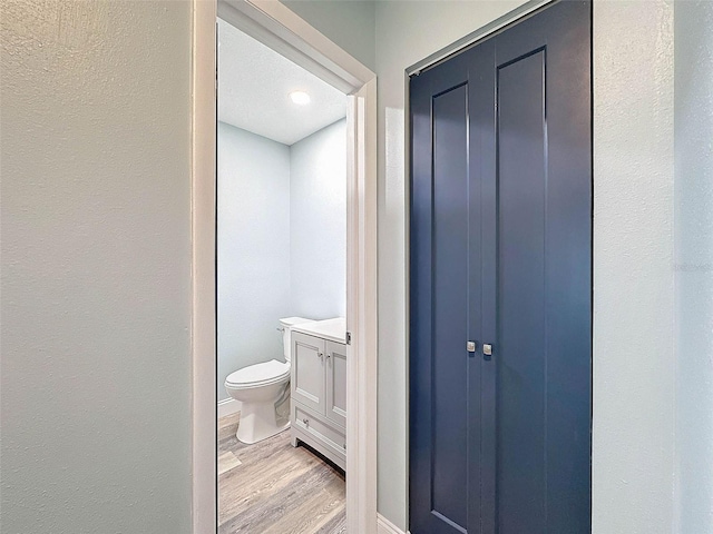 hall featuring light wood-type flooring