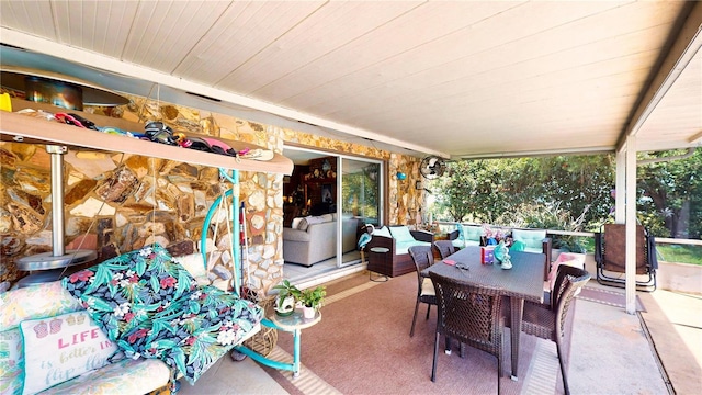 view of patio / terrace featuring an outdoor hangout area