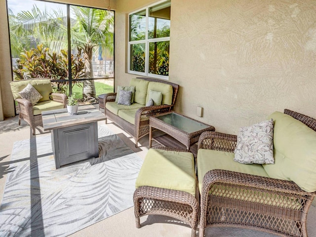 view of sunroom