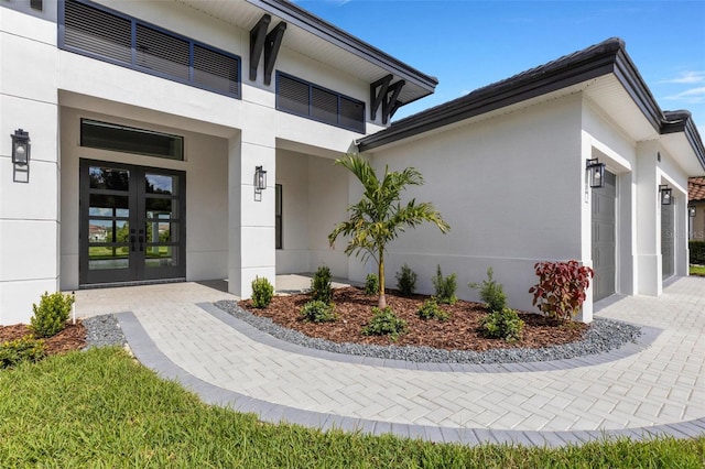 view of exterior entry with french doors