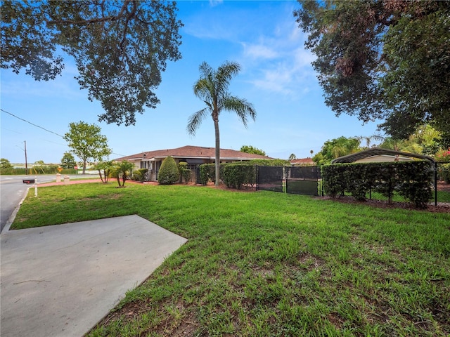 view of yard with a patio