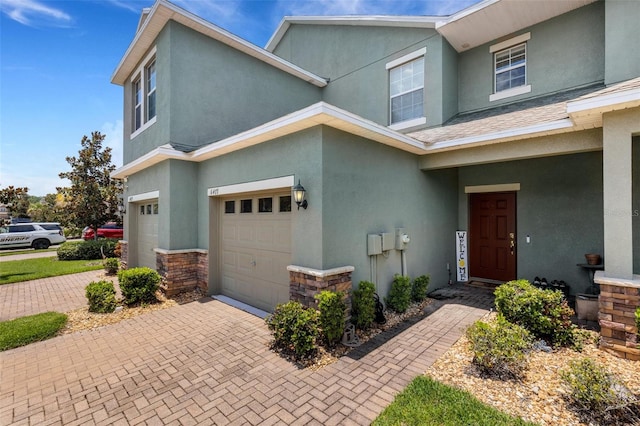 view of front of home featuring a garage