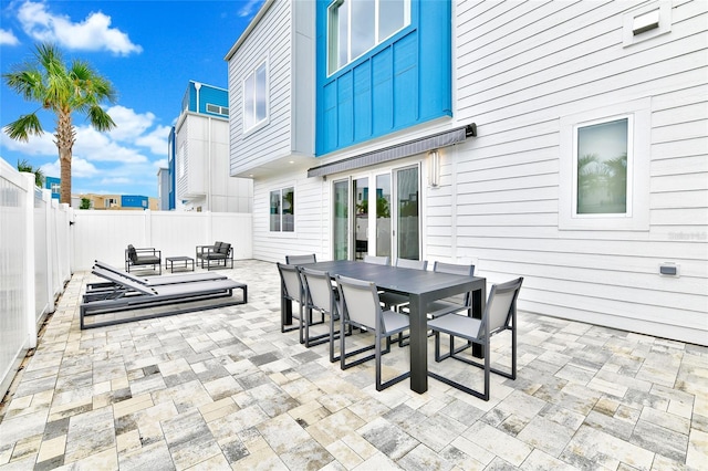 view of patio featuring an outdoor hangout area