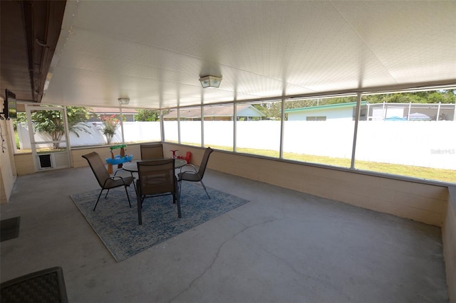 view of sunroom