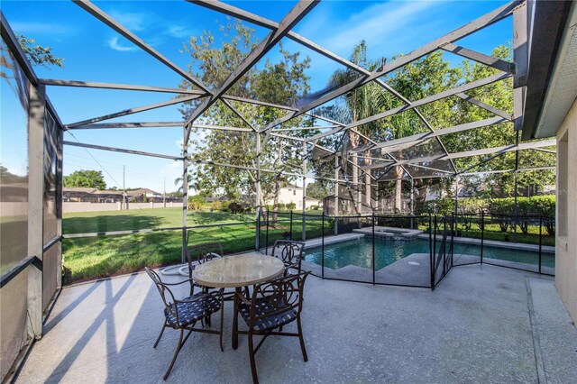 view of sunroom