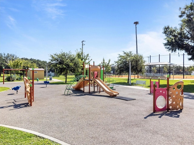 view of jungle gym