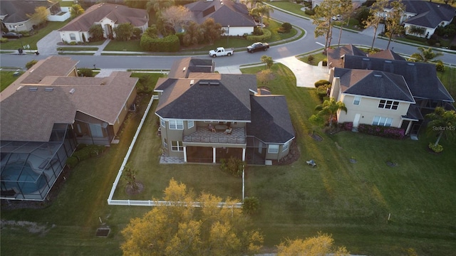 aerial view with a residential view
