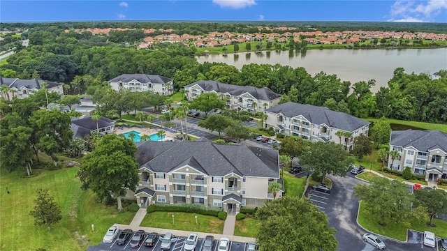 4255 Summer Landing Dr Unit 106, Lakeland, FL 33810 - bird's eye view featuring a water view and a residential view