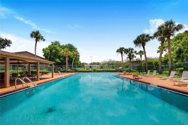 view of pool featuring a patio area