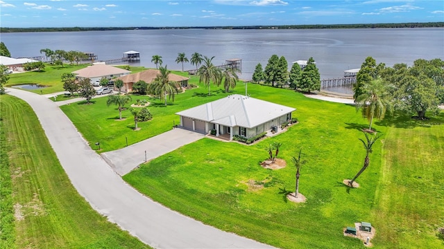 7884 N Lake Buffum Shores Rd, Fort Meade, FL 33841 - birds eye view of property featuring a water view