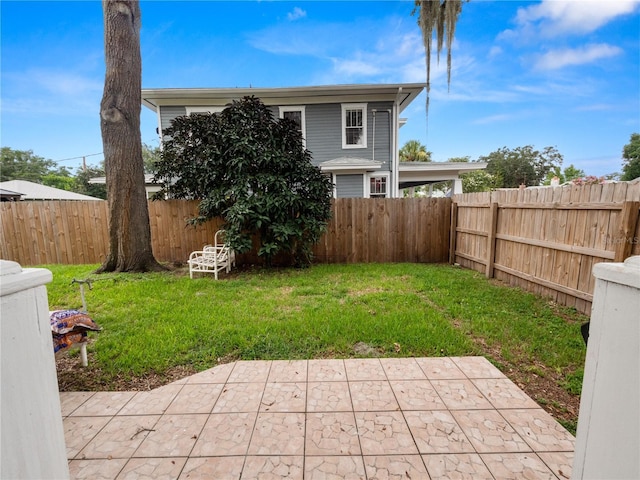 view of yard featuring a patio area