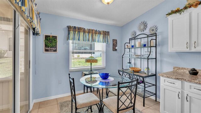 view of tiled dining room