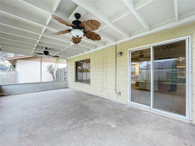 view of patio / terrace with ceiling fan