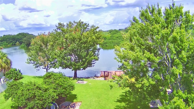 view of water feature