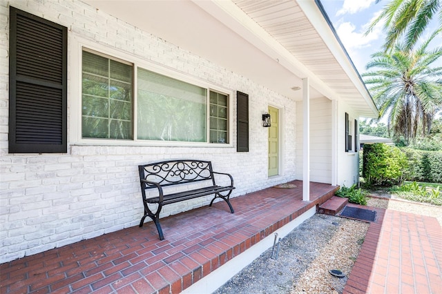 view of patio / terrace featuring covered porch