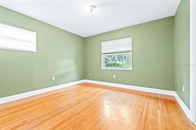 empty room featuring light hardwood / wood-style flooring